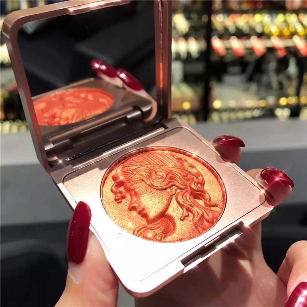 Mini 2 Colors Blush Peach Pallete Face Blush Mineral Pigment Palette Creampowder